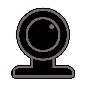 丸型WEBカメラ web,カメラ,周辺機器,pc,会議,インターネット,撮影,ビジネス,電子部品,丸のイラスト素材