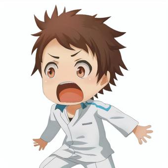 Rookie male nurse who is impatient and temperamental, , JPG and PNG