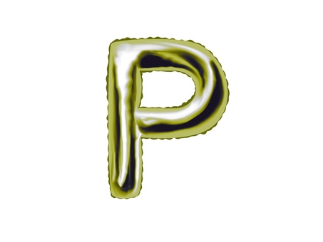 バルーン文字Pゴールド アルファベット,バルーン文字,風船,文字,かわいい,alphabet,pのイラスト素材