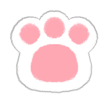 猫さんの肉球のイラストアイコン③