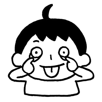 あっかんべーをする子ども こども,子ども,表情,あっかんべー,変顔,仕草,にらめっこ,ベロ,舌,出すのイラスト素材