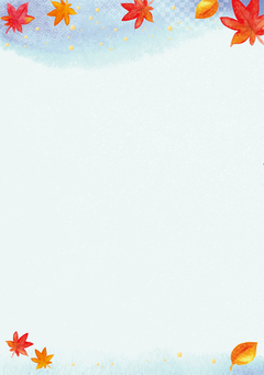 背景897 背景,秋,紅葉,和風,青,和柄,かわいい,水彩,にじみ,華やかのイラスト素材