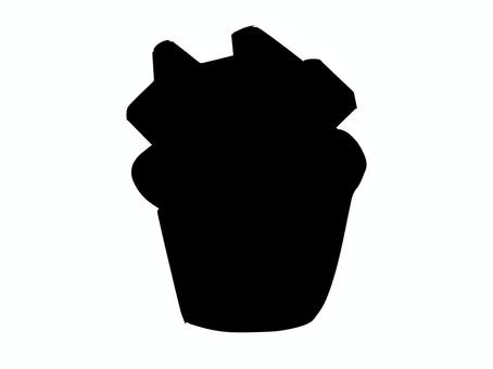 釜飯のシルエット 釜飯,釜戸,直火,土釜,和食,手描き,シルエット,黒のイラスト素材