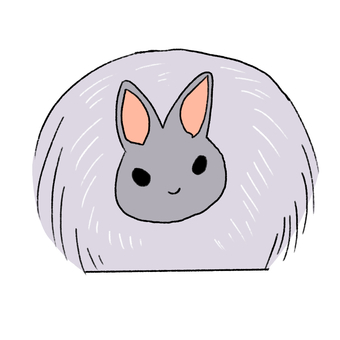 うさぎ うさぎ,灰色,グレー,動物,小動物,ペット,生き物,かわいい,癒し,手描きのイラスト素材