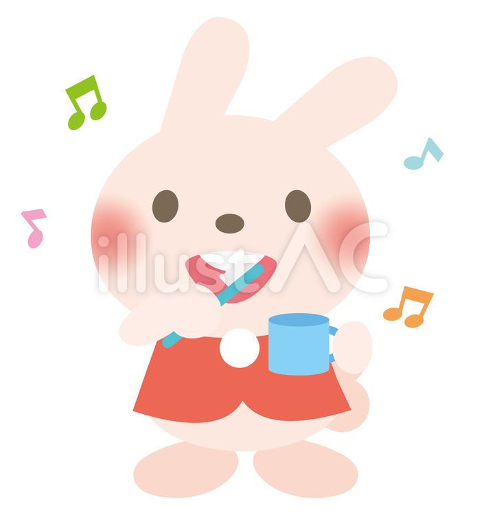 はみがきしゃかしゃか ハミガキ,歯磨き,歯磨のイラスト素材