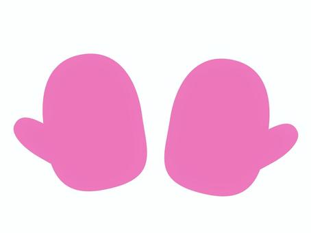 手袋  (ピンク) 手袋,ピンク,ミトン,赤ちゃん,介護,医療,鍋のイラスト素材