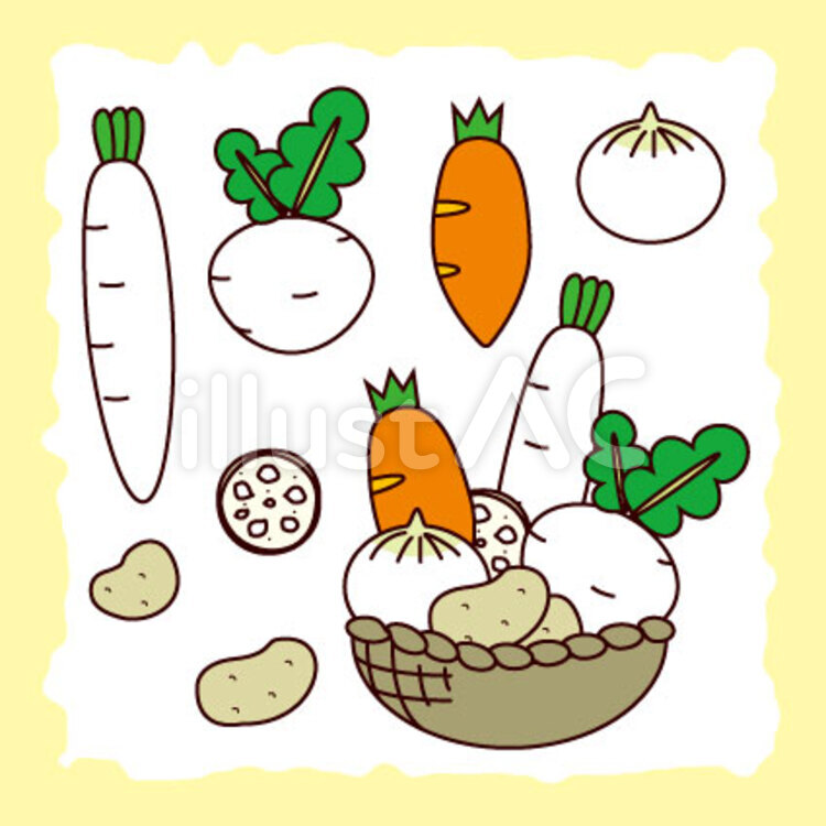 お野菜セット セット,野菜,ベジタブルのイラスト素材