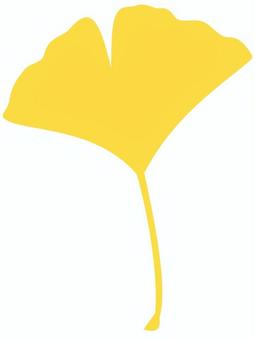 イチョウの葉A イチョウ,銀杏,植物,一枚,黄葉,イチョウの葉,秋,紅葉,綺麗,黄色のイラスト素材