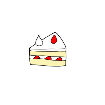 イチゴのショートケーキ スイーツ,ケーキ,いちご,ショートケーキ,生菓子のイラスト素材