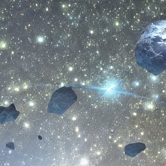 Illustration, space, meteorite, galaxy, 