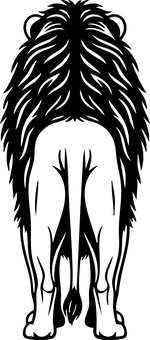 ライオンの後ろ姿 ライオン,動物,百獣の王,後ろ姿,ベクター,イラストのイラスト素材