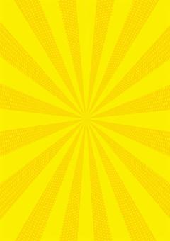 放射A4 放射,広がる,派手,シンプル,ドット,黄,背景,a4のイラスト素材
