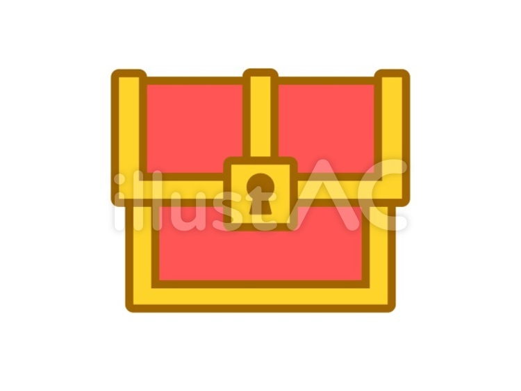宝箱　赤 宝箱,宝,箱のイラスト素材