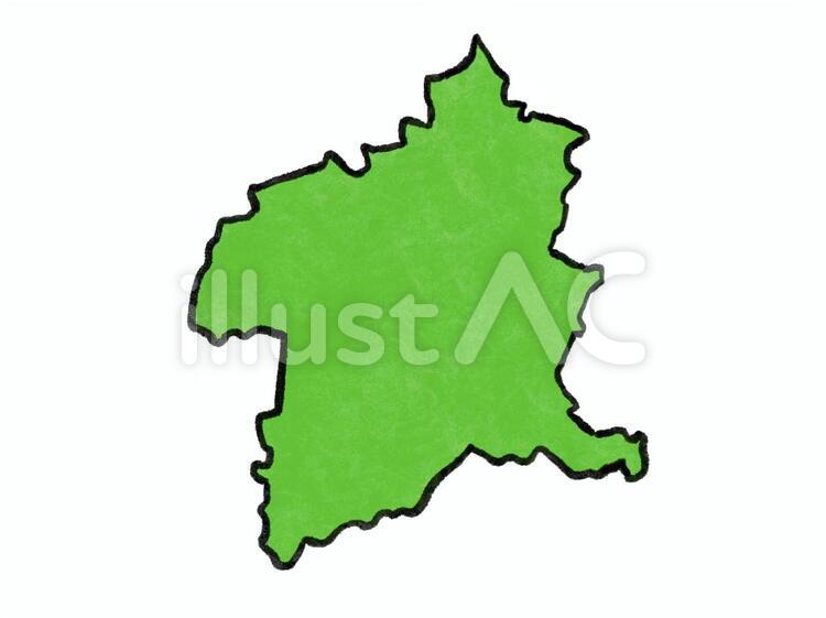 群馬県 群馬県,日本地図,都道府県のイラスト素材