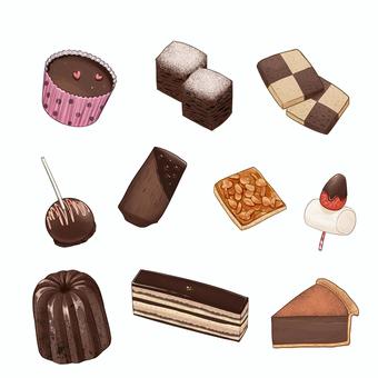 Illustration, dessert, gathering up, valentine, 