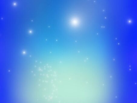 青と緑の星空背景 星,夜,空,宇宙,青,緑,白,天体,ぼかし,グラデーションのイラスト素材