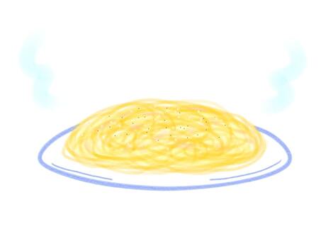 カルボナーラ カルボナーラ,パスタ,クリームソース,イタリアン,洋食,コショウ,ベーコン,食べ物,食事,レストランのイラスト素材