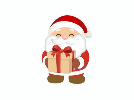 サンタクロースとプレゼント_赤 クリスマス,サンタクロース,プレゼント,ギフト,冬,ハッピーホリデー,ハッピーホリデーズ,メリークリスマス,12月,ひげのイラスト素材