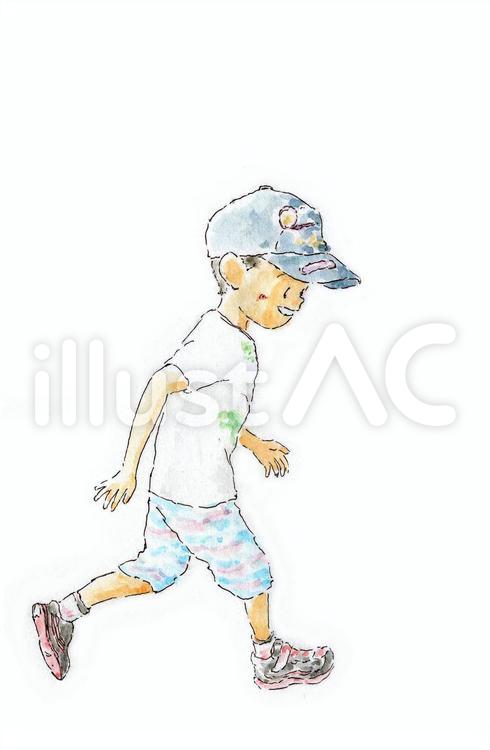 走る男の子 走る,男の子,かけっこのイラスト素材