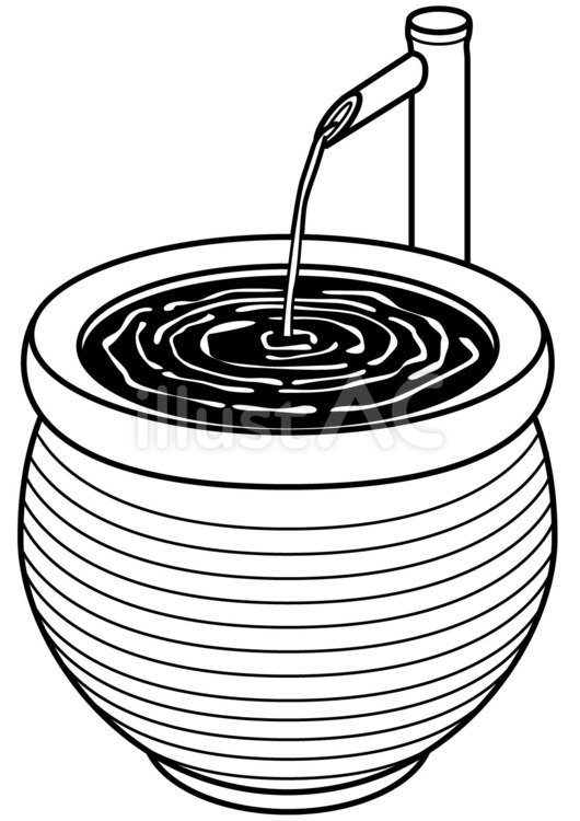 水瓶-1c 水瓶,焼き物,水のイラスト素材