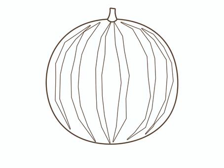 スイカ スイカ,果物,スイーツ,夏,シンプル,ぬりえのイラスト素材
