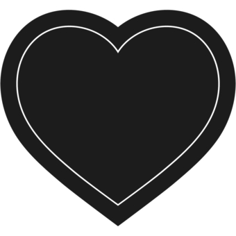 Frame heart double line silhouette, , JPG and PNG