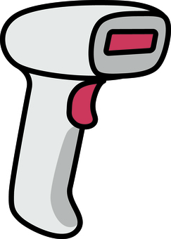 白のバーコードリーダーです。 白のバーコードリーダーです。 バーコードリーダー,シンプル,スキャナ,読み取り,レジ,ストア,機器,棚卸し,pos,端末のイラスト素材