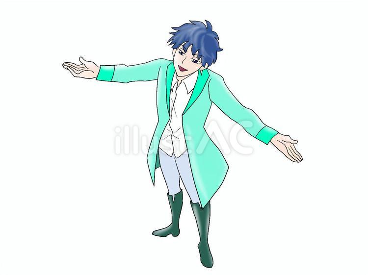 天を仰ぐ 空を見上げる,上を向く,受け止めるのイラスト素材