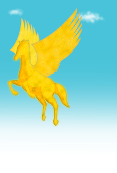 2026_年賀状14 馬,午,天馬,翼,飛翔,飛躍,はばたく,進む,元気,躍動感のイラスト素材