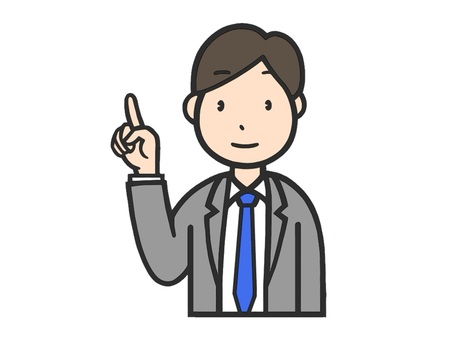 ポイントを解説する若いサラリーマン ビジネスマン,男性,大事,ポイント,サラリーマン,スーツ,ネクタイ,プレゼンテーション,ミーティング,ビジネスのイラスト素材