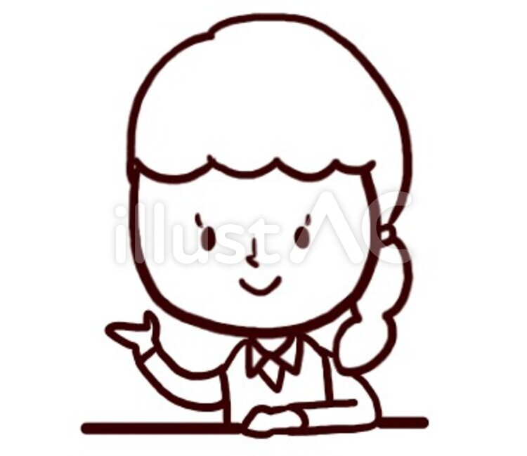 受付のおねえさん 受付,うけつけ,バイトのイラスト素材