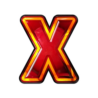 アルファベット文字X 文字,ギラギラ,赤色,アルファベット,xのイラスト素材