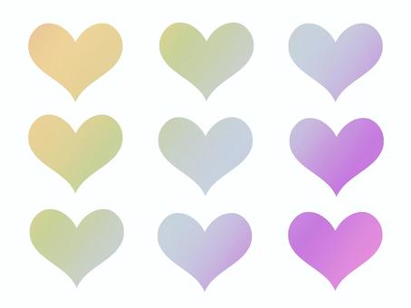 淡いピンクとパープルのハート02 ハート,キュート,可愛い,ラブ,愛,ピンク,パープル,桃色,薄紫,紫のイラスト素材