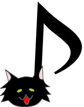 Black Moff cat's note, note, musical score, symbol, JPG and PNG