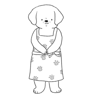 dog with apron, köpek, hayvan, apron, JPG and PNG