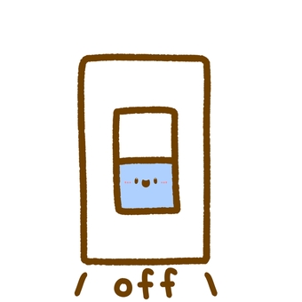 スイッチoff•キャラクター スイッチ,オフ,off,顔,顔つき,キャラ,キャラクター,シンプル,かわいい,文字のイラスト素材
