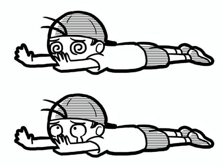 boy falling down, fall down, boy, black and white, JPG and PNG