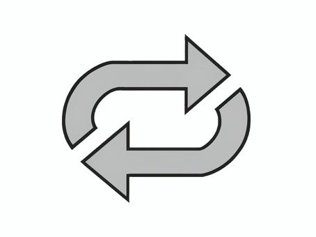 同じところを繰り返すイメージのアイコン 矢印,マーク,印,方角,リピート,繰り返し,方向,示す,一周,回転のイラスト素材