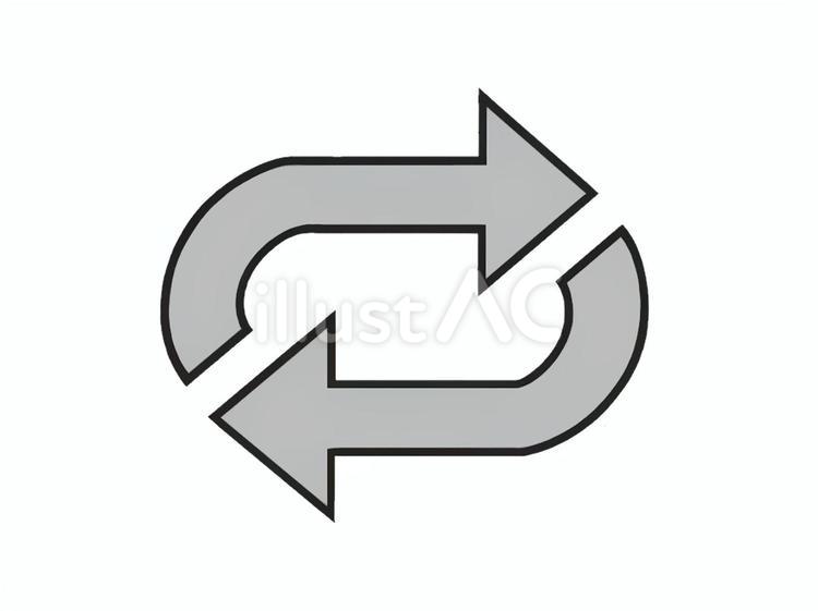 同じところを繰り返すイメージのアイコン 矢印,マーク,印のイラスト素材