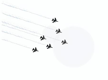 飛行機 飛行機,乗り物,飛行機雲,移動,空,上空,連帯,お知らせ用,宣伝用,pop調のイラスト素材