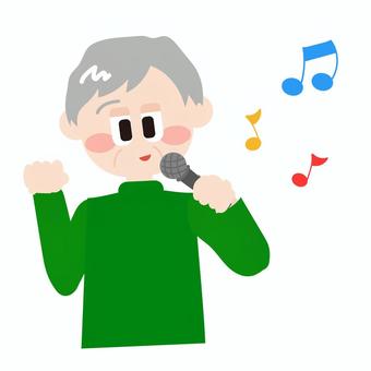 カラオケで歌っている老人男性 カラオケで歌っている老人男性 唄,カラオケ,お店,歌う,歌,楽しい,幸せ,趣味,娯楽,老人のイラスト素材