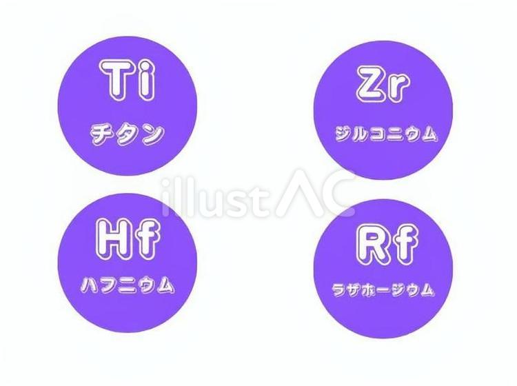 元素記号４族 元素,元素記号,周期表のイラスト素材