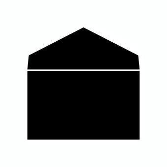 表向きの洋型封筒シルエット 封筒,文房具,洋型封筒,手紙,事務用品,シルエット,シンプル,挿絵,黒,アイコンのイラスト素材