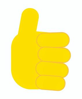 黄色い手（グッド） 手,グッド,サムズアップ,いいね,黄色,アイコンのイラスト素材