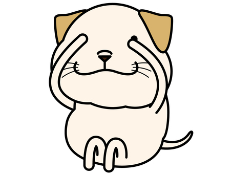 ラブラドールさん チラ見 チラ見,覗き見,ラブラドール,ラブラドールレトリバー,恐る恐る,キャラクター,犬,動物,哺乳類,ベクターのイラスト素材