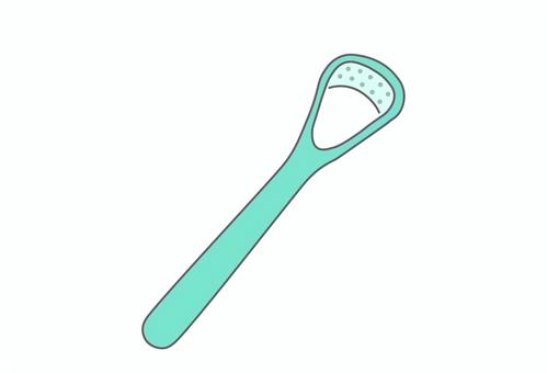 舌ブラシのイラスト 舌ブラシ,オーラルケア,歯磨き,日用品,健康のイラスト素材