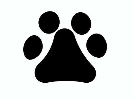 犬の足跡 犬,足跡,シルエット,黒,アイコンのイラスト素材
