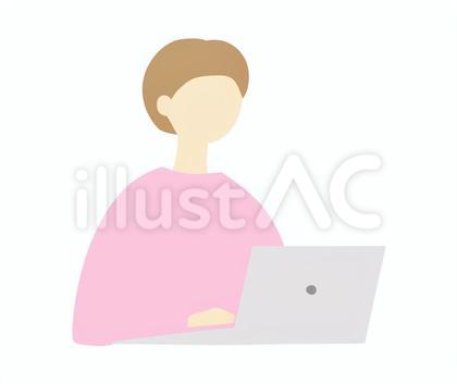 パソコンを使う女性