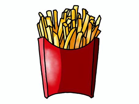 Illustration, french fries, potato, junk food, 