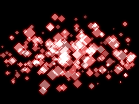 赤の四角パーティクル背景　透過あり 背景,キラキラ,パーティクル,エフェクト,デコレーション,四角,光沢,豪華,エネルギー,煌めきのイラスト素材